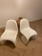 Verner Panton design stoelen wit, Huis en Inrichting, Stoelen, Ophalen, Kunststof, Gebruikt, Twee