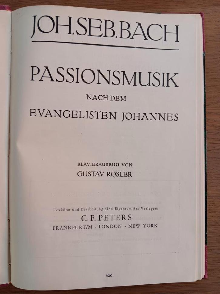 Bach - Johannes Passion - Bladmuziek, Muziek en Instrumenten, Bladmuziek, Ophalen of Verzenden