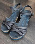 Panama Jack, Vera, blauwe sleehak sandalen, mt 39,5 - 40, Blauw, Panama Jack, Gedragen, Sandalen of Muiltjes
