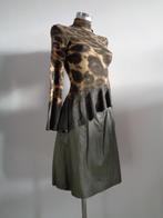 Numph 100% leren groene rok, maat 36, NIEUW, kaartjes, Kleding | Dames, Rokken, Verzenden, Nieuw, Knielengte, Numph