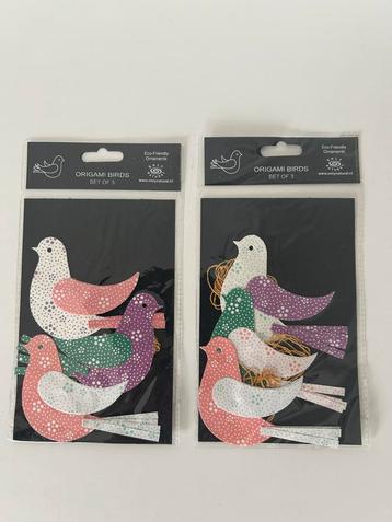 NIEUW Origami birds set of 3 / 2 stuks beschikbaar voor biedingen