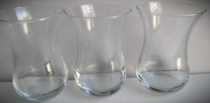 Turkse Theeglazen~Gurallar Diva~3 Glazen~Turkse thee, Verzamelen, Glas en Borrelglaasjes, Zo goed als nieuw, Overige typen, Ophalen of Verzenden