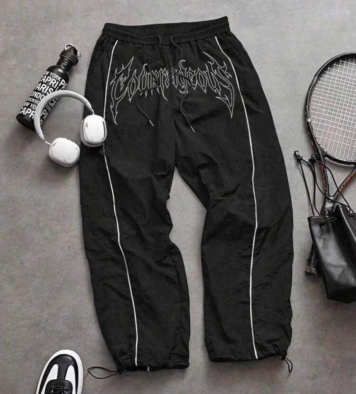 Sportbroek - Zwart met witte strepen, Kleding | Heren, Broeken en Pantalons, Zo goed als nieuw, Maat 52/54 (L), Zwart, Ophalen of Verzenden