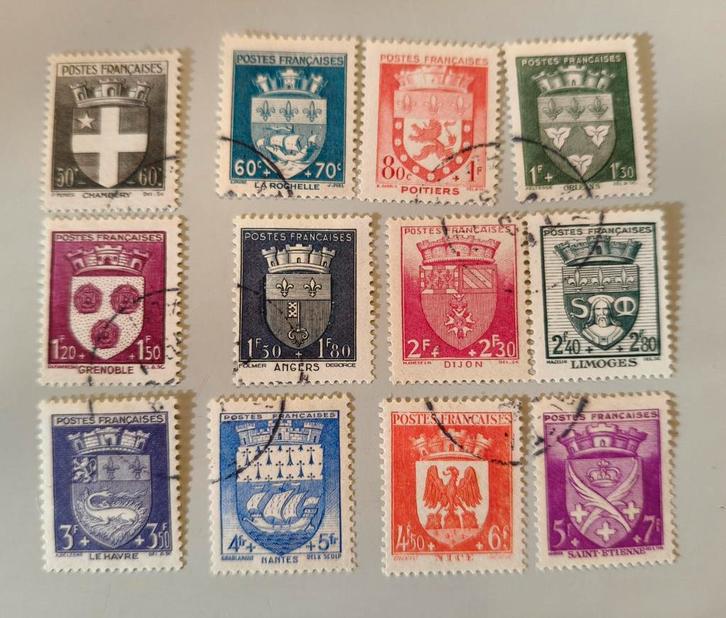 Frankrijk Postzegels - Stedenwapens, Postzegels en Munten, Postzegels | Europa | Frankrijk, Gestempeld, Ophalen of Verzenden