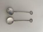 Zilver lepeltjes halve gulden 2 stuks, Antiek en Kunst, Ophalen of Verzenden