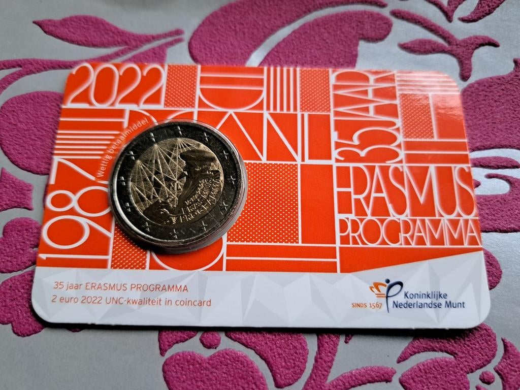 2 euro coincard Nederland 35 jaar Erasmus Programma 2022, Postzegels en Munten, Munten | Nederland, Ophalen of Verzenden, Euro's