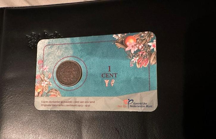 1 Cent Coincard - Donker Gemaakt - 1930, Postzegels en Munten, Munten | Nederland, Losse munt, 1 cent, Ophalen of Verzenden