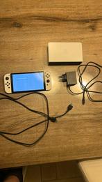 Nintendo Switch OLED Wit  | 256GB + Accessoires | Krasvrij, Ophalen, Zo goed als nieuw, Met 2 controllers, Switch OLED