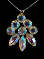 Ketting hanger. Aurora Borealis glas. Vintage jaren 50, Ophalen of Verzenden, Zo goed als nieuw, Overige materialen