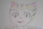 Tekening poes 16, Antiek en Kunst, Ophalen of Verzenden