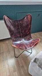 Vlinderstoel van echt leer, Huis en Inrichting, Stoelen, Ophalen