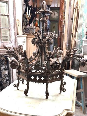antieke luster kroonluchter lamp hanglamp oude stoere beschikbaar voor biedingen