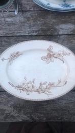 Grote, oude schaal - Petrus Regout, Briar, Antiek en Kunst, Ophalen of Verzenden