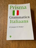 Jacques H. Brinker - Prisma grammatica Italiaans, Ophalen of Verzenden, Zo goed als nieuw, Jacques H. Brinker