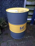 Leeg olievat, 200L, 10 euro, grijs/ geel, bbq, vuurton, enz, Ophalen, Gebruikt, Vuurton