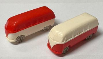Koppel oude Lego vw busjes groot wit/rood jaren 50 vintage beschikbaar voor biedingen