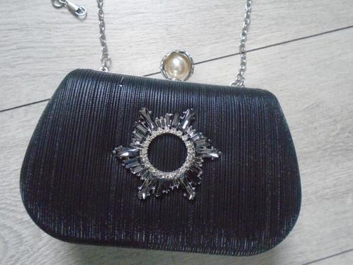 Prachtige Avondtasje Gala Tas met Kralen Zwart Zilver Nieuw, Sieraden, Tassen en Uiterlijk, Tassen | Damestassen, Nieuw, Avondtasje