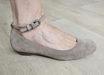 Suede ballerina's met enkelbandje Esprit maat 39 beige, Beige, Zo goed als nieuw, Esprit, Ballerina's