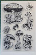 Stempels  muisje/ paddenstoel, Ophalen of Verzenden, Zo goed als nieuw, Clearstamp