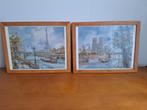 2 aquarellen Parijs, Antiek en Kunst, Ophalen