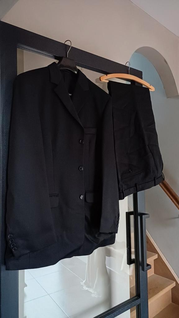 3 delig zwart kostuum | maat 52 | 1x gedragen, Kleding | Heren, Kostuums en Colberts, Zo goed als nieuw, Maat 52/54 (L), Zwart