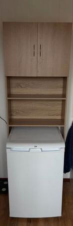 Mooi koelkast of wasmachine meubel, Ophalen, Bruin, 50 tot 100 cm, Zo goed als nieuw