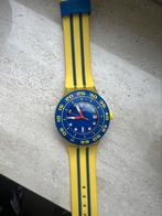 Vintage Swatch Scuba 200 Watch – Bold Yellow & Blues, Ophalen, Zo goed als nieuw, Staal