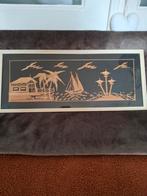 Bamboe Snijwerk Schilderij - Tropisch Tafereel, Ophalen of Verzenden