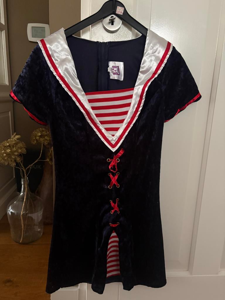 Matroos jurkje maat xs, Ophalen of Verzenden, Zo goed als nieuw, Maat 34 (XS) of kleiner, Carnaval