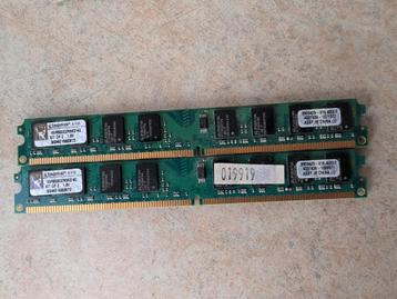 KINGSTON 4GB 2x2GB KVR800D2N5K2/4G DDR2 800 DUAL  beschikbaar voor biedingen