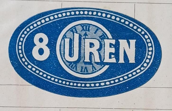 oude sluitzegel: klokkenmerk 8 uren, Postzegels en Munten, Postzegels | Volle albums en Verzamelingen, Nederland, Verzenden