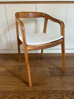 Houten eetkamerstoelen natural bruin teak 4 stuks ZGAN, Huis en Inrichting, Stoelen, Ophalen, Bruin, Zo goed als nieuw, Vier