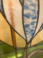 jugendstil glas in lood in dubbelglas, Doe-het-zelf en Verbouw, Glas en Ramen, Ophalen, Gevelraam of Ruit, Minder dan 80 cm, Zo goed als nieuw