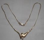 Zilveren goud verguld modernist collier Teka nr.430, Met hanger, Verzenden, Zo goed als nieuw, Goud