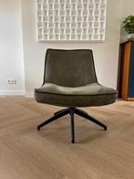 Dimehouse Tommy Fauteuil Groen Eco Leer 2x, Huis en Inrichting, Fauteuils, Ophalen, Minder dan 75 cm, Zo goed als nieuw, Metaal