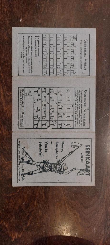 Seinkaart Morse, Semaphore, Vrede, Verzamelen, Scouting, Gebruikt, Boek of Tijdschrift, Ophalen of Verzenden