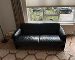 Zwarte leren bank, design, bora bora van Leolux, Huis en Inrichting, Ophalen, Gebruikt, 150 tot 200 cm, Tweepersoons