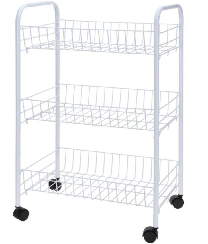 Excellent Houseware Keukentrolley 3 manden van 20 voor 13, Huis en Inrichting, Woonaccessoires | Schalen en Manden, Nieuw, Rond