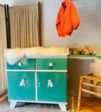 Vintage commode met uitschuifbare zijplank, Gebruikt, 75 tot 100 cm, Voetruimte, Minder dan 50 cm