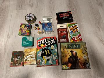 Diverse spellen: Duel, unstable unicorns, dobble, skipbo beschikbaar voor biedingen