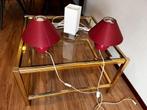 Bijzettafel, ca. 90x90 cm met glasplaat., Huis en Inrichting, Tafels | Sidetables, Ophalen, Zo goed als nieuw, 25 tot 50 cm