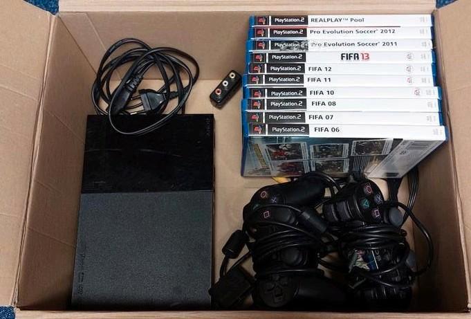 Playstation 2 met games en controllers!, Spelcomputers en Games, Spelcomputers | Sony PlayStation 2, Gebruikt, Met 2 controllers