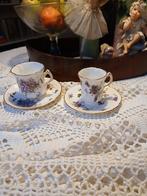 2 porseleinen kopjes m viooltjes Spode Victorian, Ophalen of Verzenden