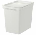 2 NIEUW HÅLLBAR Ton met deksel, lichtgrijs, 22 l, Ophalen, Nieuw, Kunststof, Minder dan 50 cm