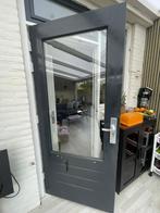 Houten Achterdeur / schuurdeur / balkondeur, Doe-het-zelf en Verbouw, Deuren en Horren, Ophalen, Gebruikt, Buitendeur, 200 tot 215 cm