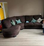 Mooie bruine hoekbank - Nijkerk, Huis en Inrichting, Banken | Bankstellen, Gebruikt, Hoekbank, Ophalen of Verzenden, Stof