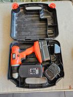 Black & Decker Schroef-/Boormachine + Bitset, Doe-het-zelf en Verbouw, Gereedschap | Boormachines, Gebruikt, Variabele snelheid