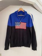 Ralph lauren zip trui vlag sweater blauw logo maat s, Ralph lauren, Blauw, Ophalen of Verzenden, Zo goed als nieuw