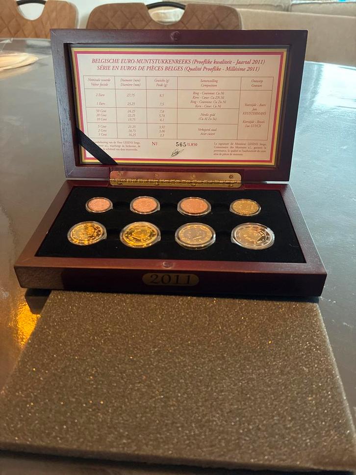 Belgische Euro Muntenreeks 2011 - Prooflike Kwaliteit, Postzegels en Munten, Munten en Bankbiljetten | Verzamelingen, Munten, Buitenland