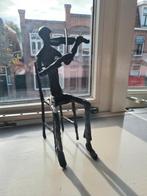 Giacometti replica. Bronzen beeld violist op stoel, Ophalen of Verzenden